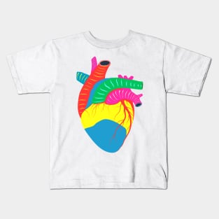 heart colorful anatomy Kids T-Shirt